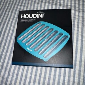 Houdini Blue Silicone Collins Ice Tray, 7 Ice Spears
